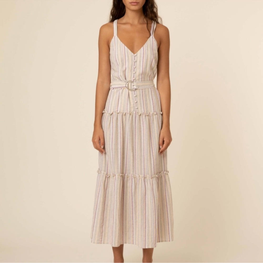 NWT FRNCH Paris Elise Lined Dress in Stripped Multi Size XS